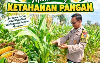 Polisi RW Polsek Senori Polresta Tuban Monitoring Tanaman Jagung Warga Desa Medalem