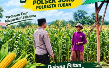 Polri Dukung Astacita, Polsek Merakurak Polres Tuban Turun Cek Tanaman Jagung Warga di Desa Tuwiri Wetan