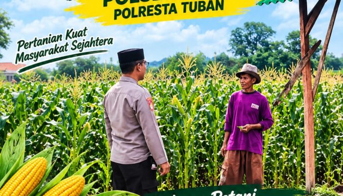 Polri Dukung Astacita, Polsek Merakurak Polres Tuban Turun Cek Tanaman Jagung Warga di Desa Tuwiri Wetan