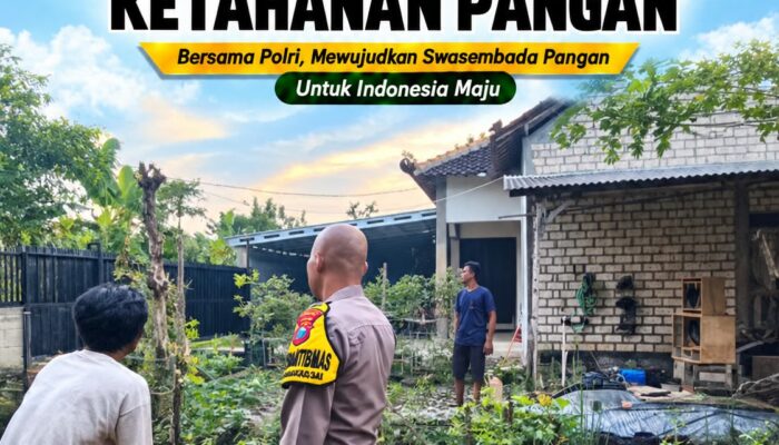 Polsek Tuban Dukung Ketahanan Pangan, Bhabinkamtibmas Sambangi Warga dan Pantau Pemanfaatan Lahan Pekarangan