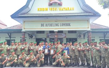 Enam Personel Kodim Mataram Akhiri Masa Pengabdian