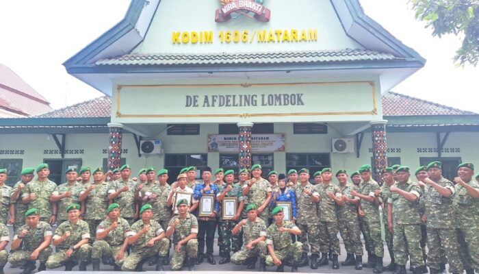 Enam Personel Kodim Mataram Akhiri Masa Pengabdian