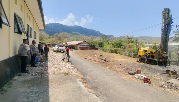 Dukung Program Presisi Polda NTB, Pengeboran Sumur Bor di Mapolsek Sekongkang