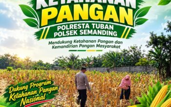 Polri Dukung Astacita, Polsek Semanding Polresta Tuban Turun Cek Tanaman jagung milik Warga di Desa Prunggahan kulon