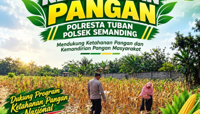 Polri Dukung Astacita, Polsek Semanding Polresta Tuban Turun Cek Tanaman jagung milik Warga di Desa Prunggahan kulon