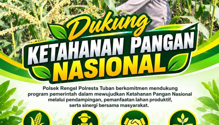 Polri Dukung Astacita, Polsek Rengel Polresta Tuban Turun Cek Tanaman Jagung Warga di Desa Rengel