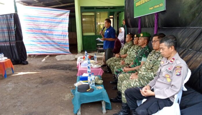 Wujud sinergitas antara TNI dan Polri, Kapolsek Sanggar menghadiri peresmian Koramil 1608-09 Sanggar