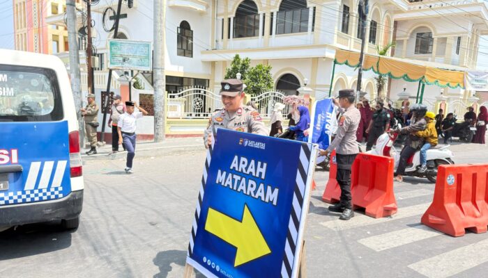Sat Lantas Polres Lombok Timur Rekayasa Arus Lalu Lintas, 220 Personel Amankan Hultah NWDI ke-91 di Anjani