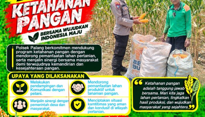 Dukung Astacita, Polsek Palang Polresta Tuban Pantau Langsung Lahan Jagung milik warga Desa Dawung
