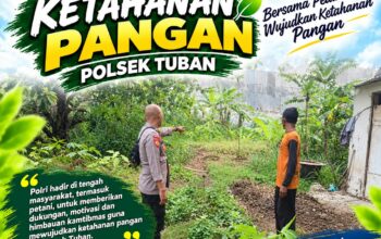 Bhabinkamtibmas Polsek Tuban Sambang Warga, Dukung Ketahanan Pangan di Wilayah Tuban