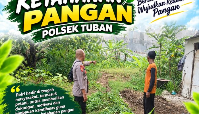 Bhabinkamtibmas Polsek Tuban Sambang Warga, Dukung Ketahanan Pangan di Wilayah Tuban