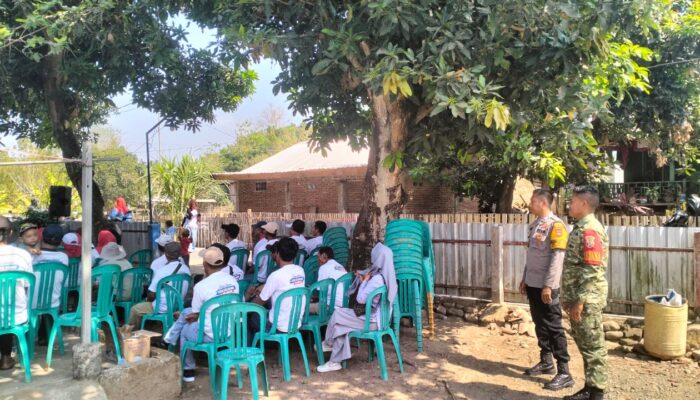 Tingkatkan Kondusivitas Pilkades, Personel Gabungan TNI-Polri dan Kecamatan Amankan Kampanye Calon Kades di Desa Sermong