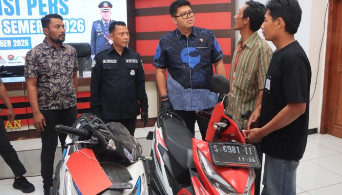 Polresta Tuban Kembalikan Kendaraan Hilang ke Pemiliknya Tanpa Dipungut Biaya