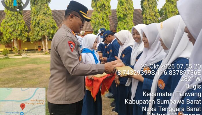 Wakapolres Sumbawa Barat Gelar Kegiatan “Polisi Peduli Pendidikan” di SMPN 3 Taliwang