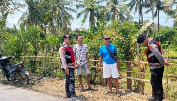 Patroli di Desa Sermong, Sat Samapta Polres Sumbawa Barat Himbau Warga Pertahankan Kamtibmas